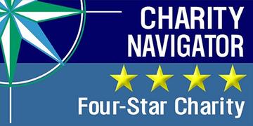 Charity Navigator's 4 star blue and yellow logo. Charity Navigator's 4 star blue and yellow logo.